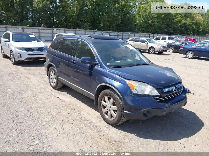 JHLRE38748C039330 2008 Honda Cr-V Ex-L