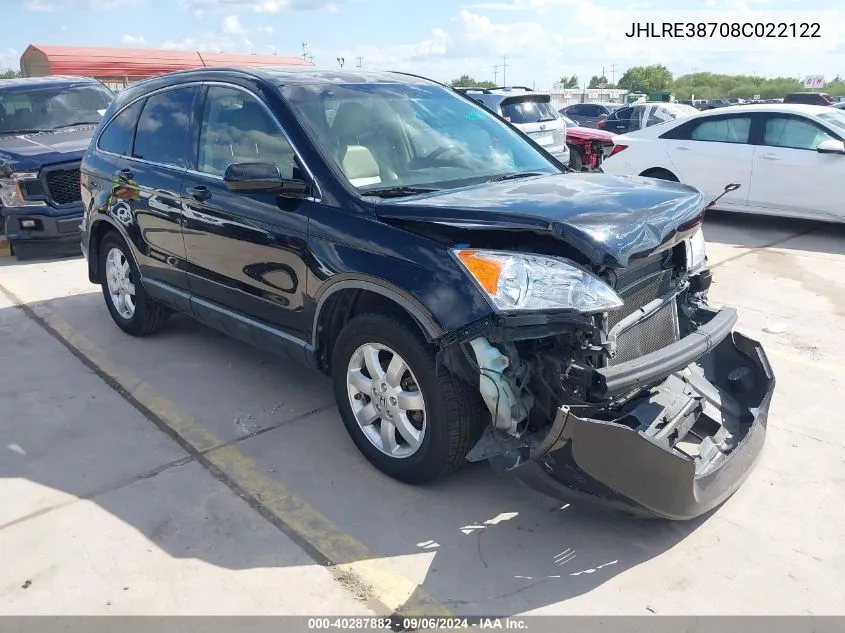 JHLRE38708C022122 2008 Honda Cr-V Ex-L