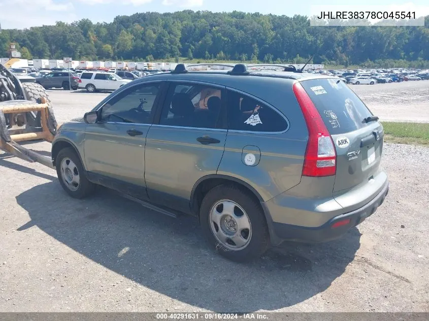 JHLRE38378C045541 2008 Honda Cr-V Lx