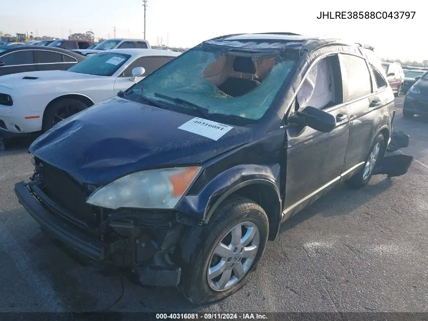 JHLRE38588C043797 2008 Honda Cr-V Ex