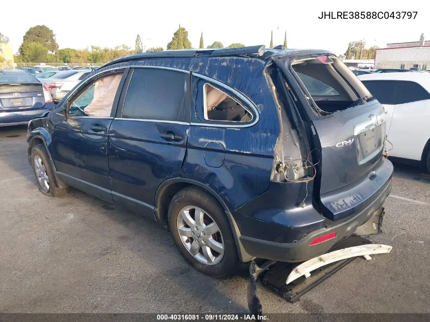 JHLRE38588C043797 2008 Honda Cr-V Ex