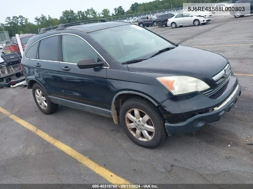 2008 Honda Cr-V Ex VIN: 5J6RE48588L000803 Lot: 40318760