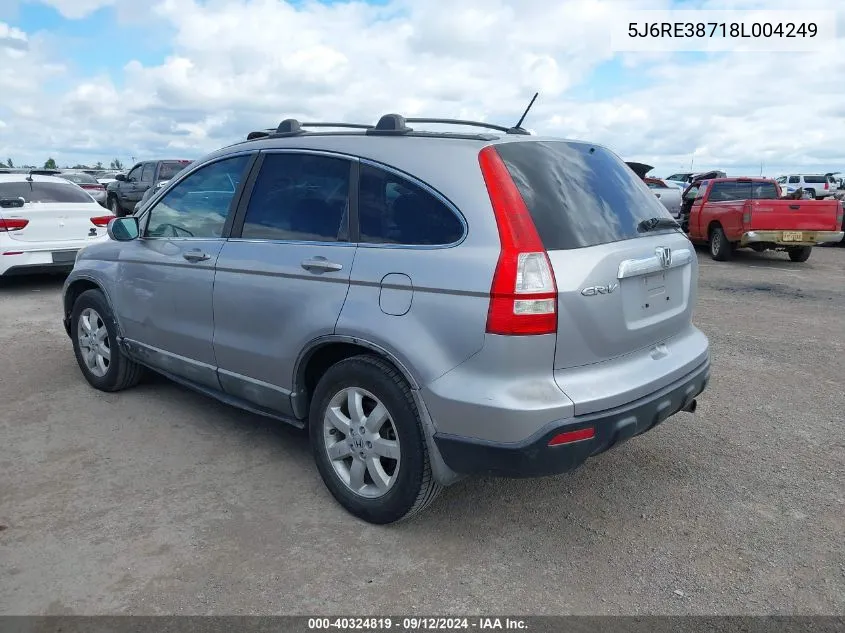 5J6RE38718L004249 2008 Honda Cr-V Exl