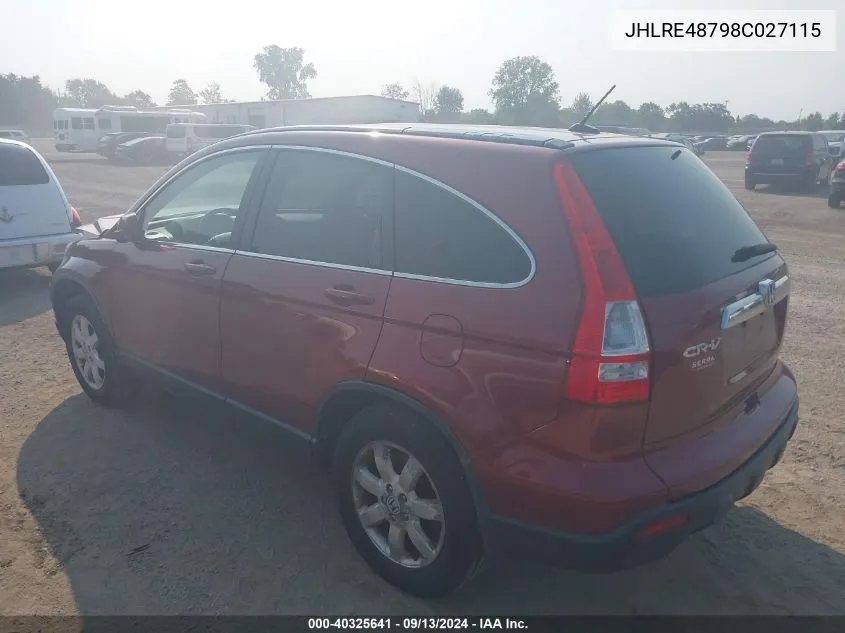 JHLRE48798C027115 2008 Honda Cr-V Exl