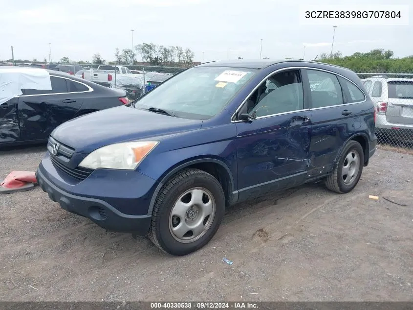 3CZRE38398G707804 2008 Honda Cr-V Lx