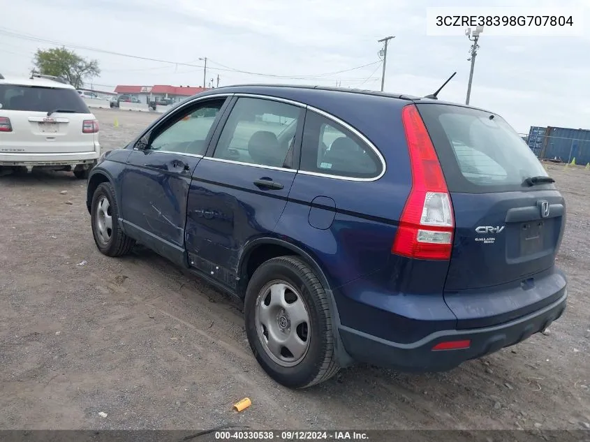 3CZRE38398G707804 2008 Honda Cr-V Lx