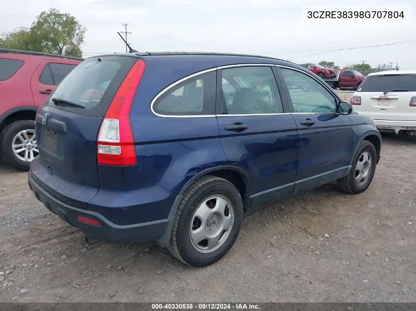 3CZRE38398G707804 2008 Honda Cr-V Lx