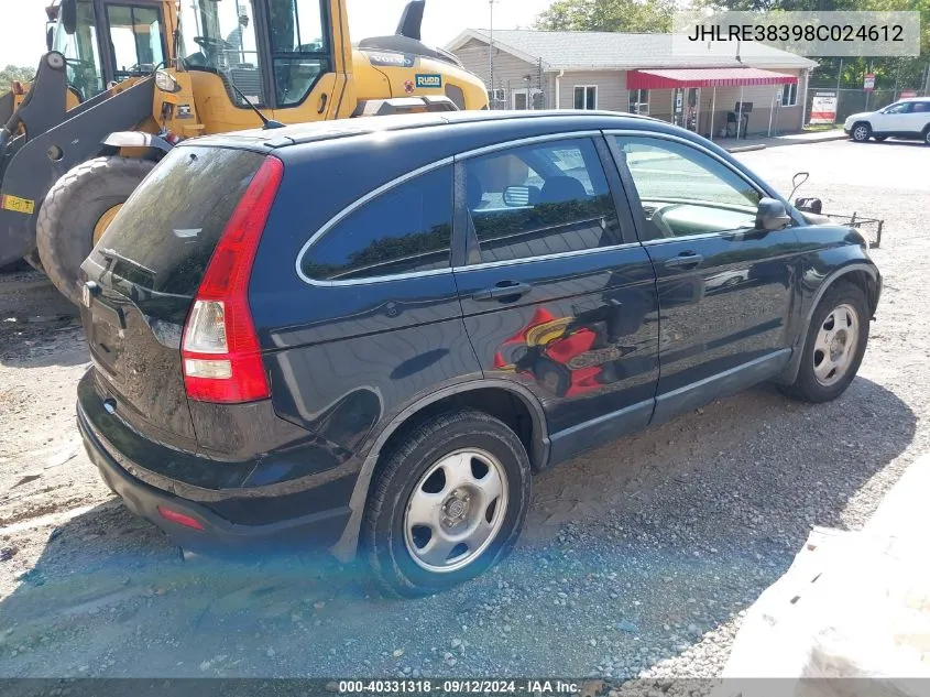 JHLRE38398C024612 2008 Honda Cr-V Lx