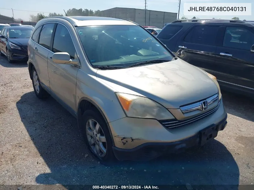 2008 Honda Cr-V Ex-L VIN: JHLRE48768C040131 Lot: 40340272