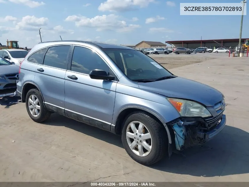 3CZRE38578G702893 2008 Honda Cr-V Ex