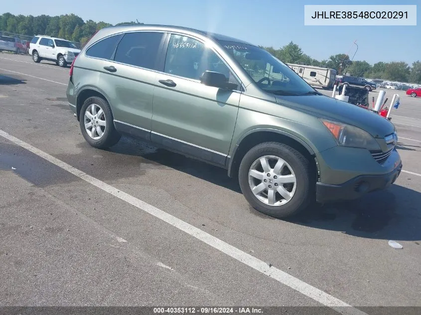 JHLRE38548C020291 2008 Honda Cr-V Ex