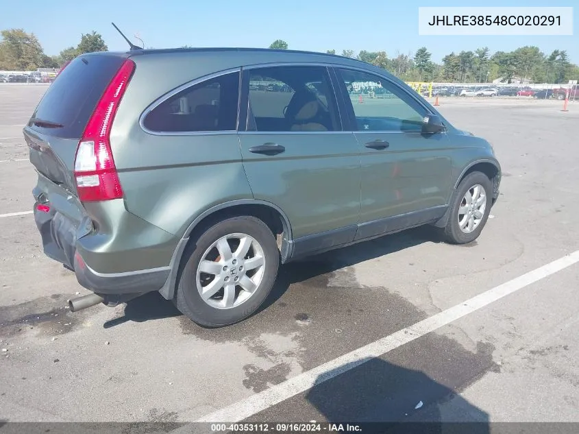 JHLRE38548C020291 2008 Honda Cr-V Ex