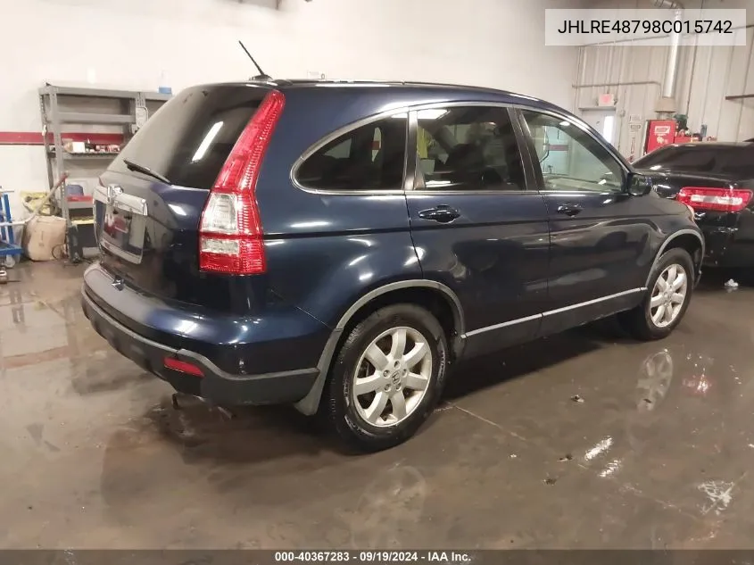 JHLRE48798C015742 2008 Honda Cr-V Ex-L