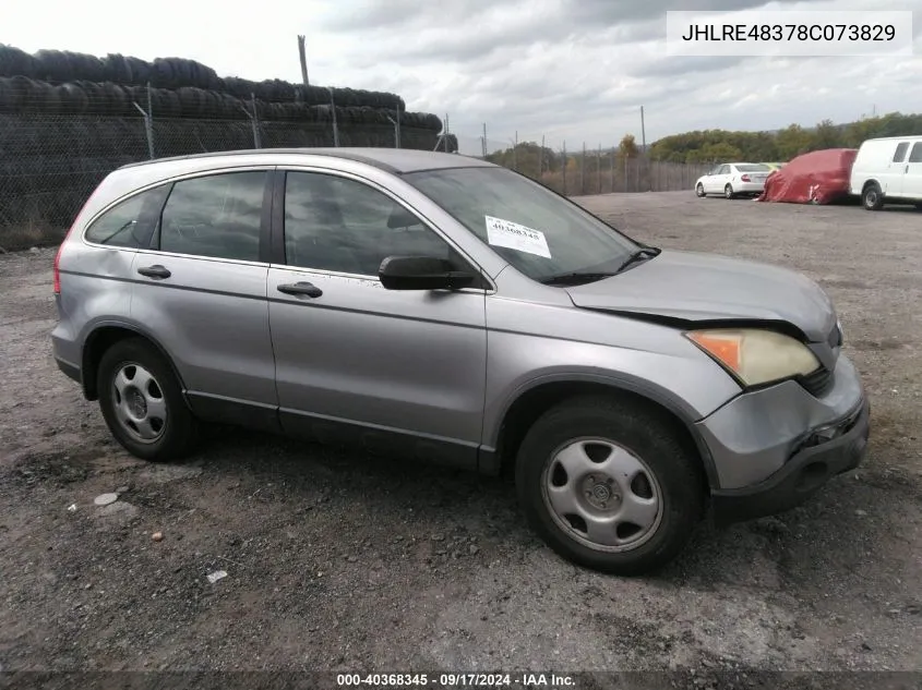 JHLRE48378C073829 2008 Honda Cr-V Lx