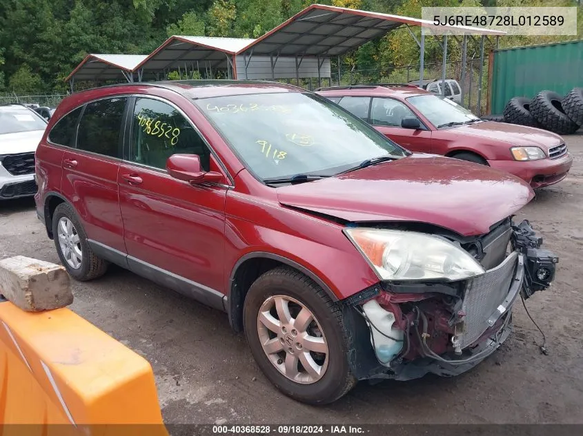 5J6RE48728L012589 2008 Honda Cr-V Ex-L