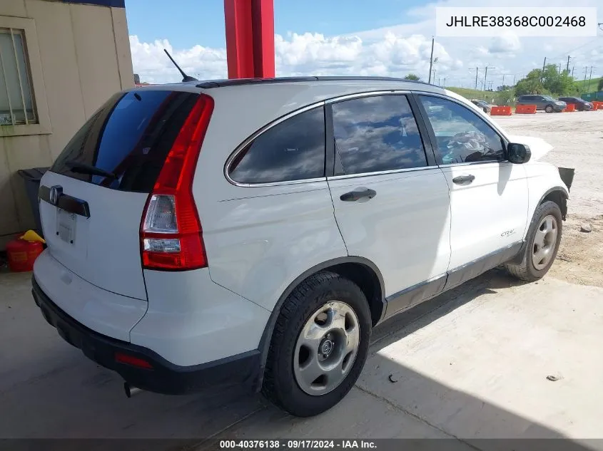 JHLRE38368C002468 2008 Honda Cr-V Lx