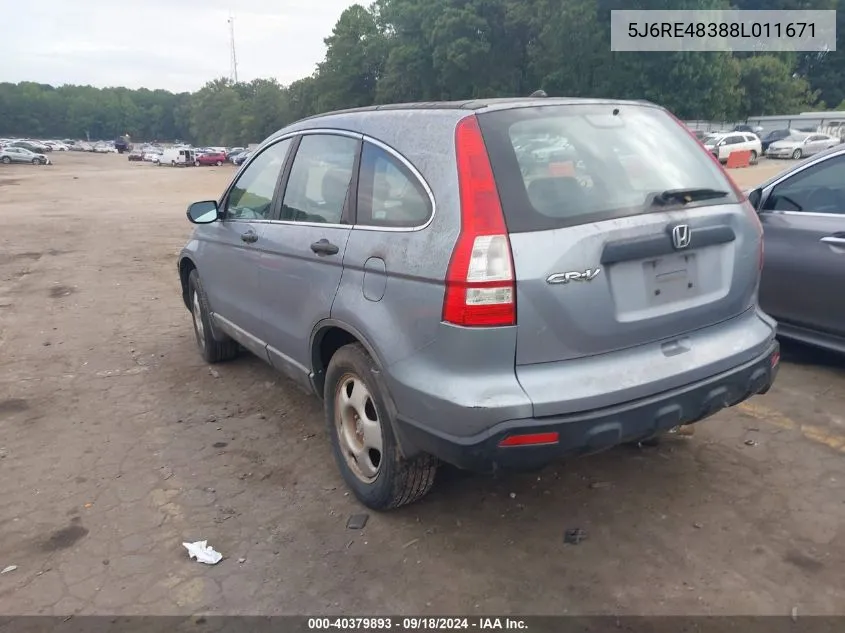 5J6RE48388L011671 2008 Honda Cr-V Lx