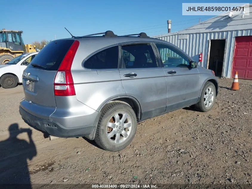 JHLRE48598C014671 2008 Honda Cr-V Ex