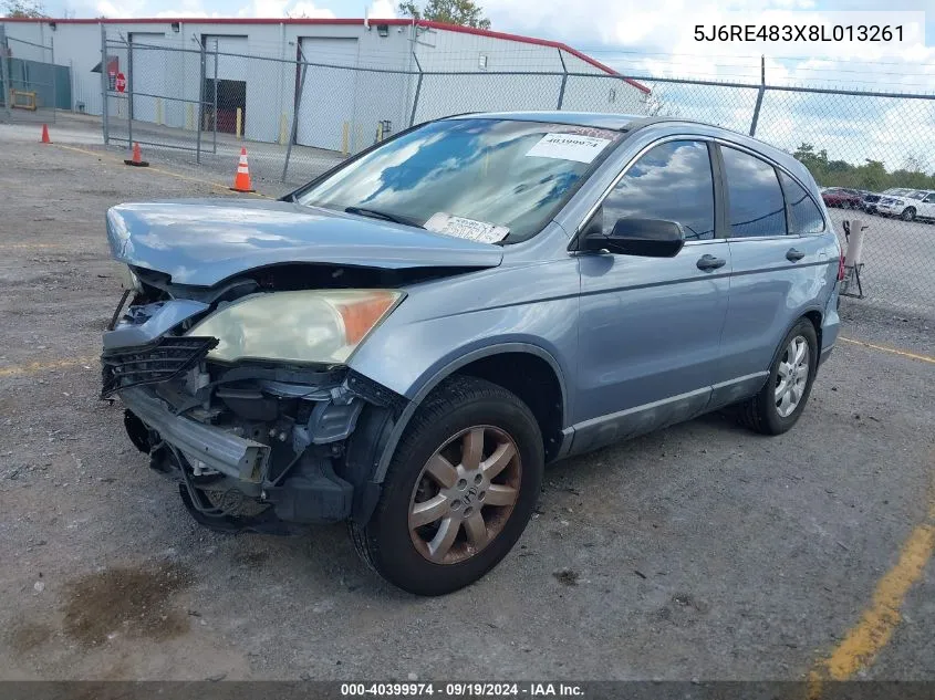 5J6RE483X8L013261 2008 Honda Cr-V Lx