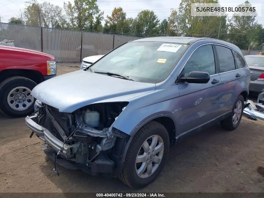 5J6RE48518L005745 2008 Honda Cr-V Ex