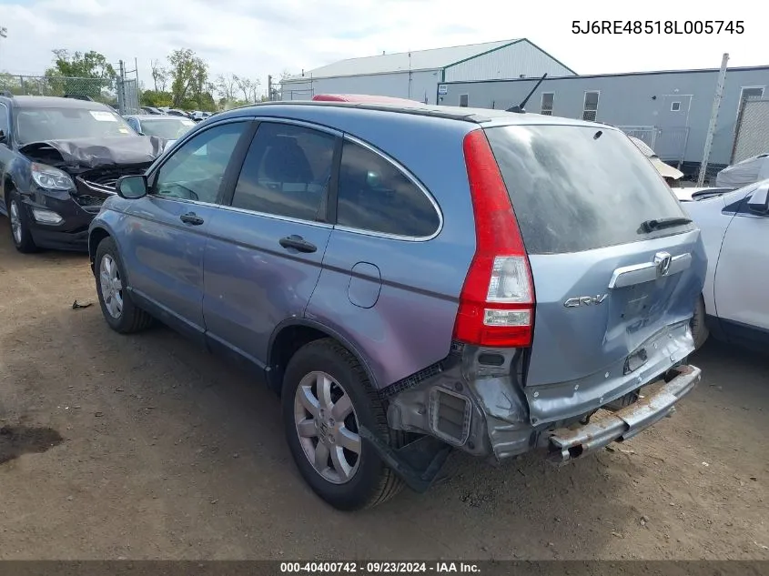 5J6RE48518L005745 2008 Honda Cr-V Ex