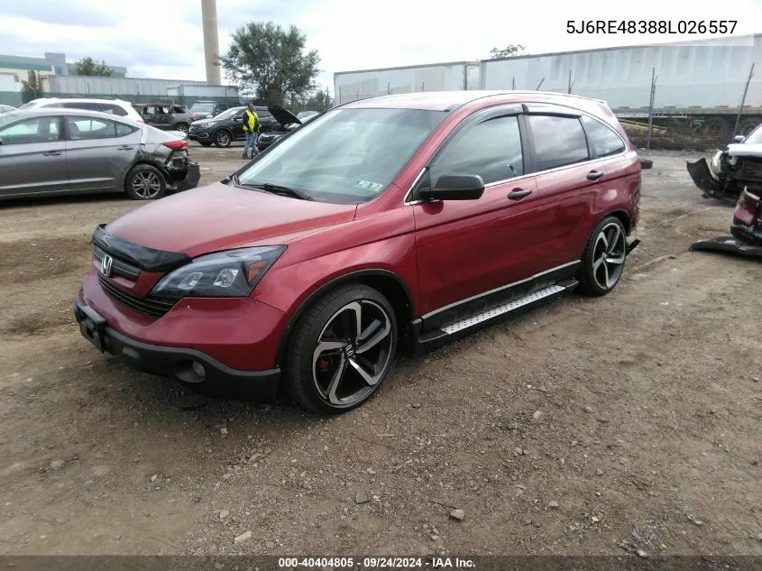 5J6RE48388L026557 2008 Honda Cr-V Lx