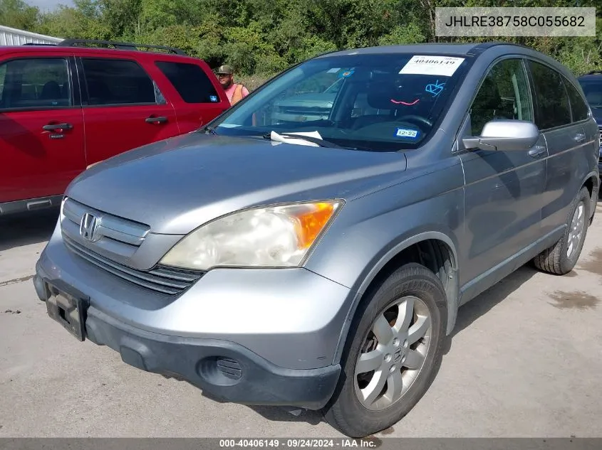 JHLRE38758C055682 2008 Honda Cr-V Ex-L