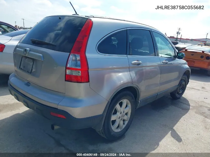 JHLRE38758C055682 2008 Honda Cr-V Ex-L