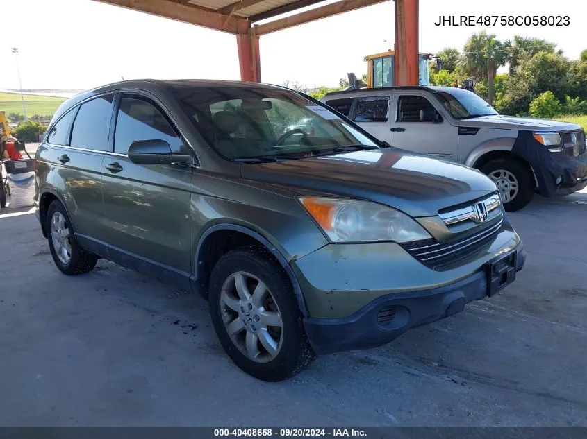 JHLRE48758C058023 2008 Honda Cr-V Ex-L