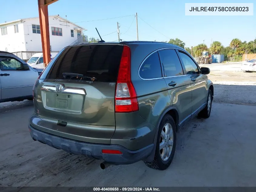 JHLRE48758C058023 2008 Honda Cr-V Ex-L