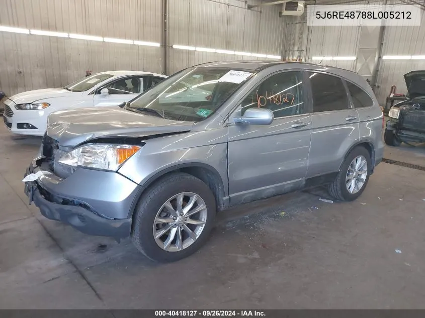 5J6RE48788L005212 2008 Honda Cr-V Ex-L