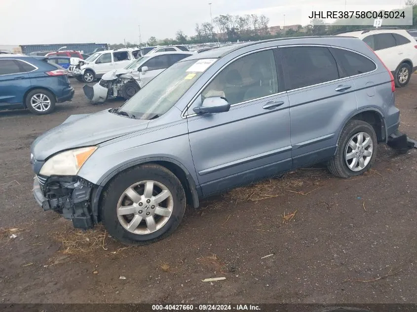 JHLRE38758C045024 2008 Honda Cr-V Exl