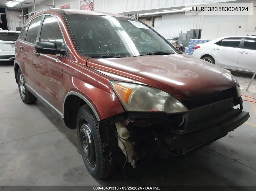 JHLRE383583006124 2008 Honda Cr-V Lx