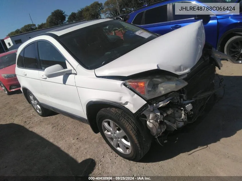 JHLRE48788C066424 2008 Honda Cr-V Ex-L