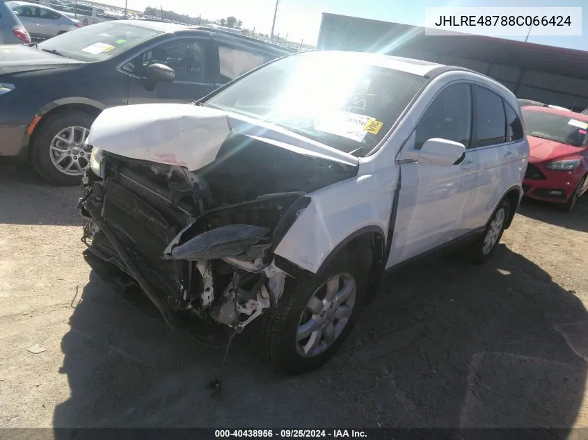 JHLRE48788C066424 2008 Honda Cr-V Ex-L