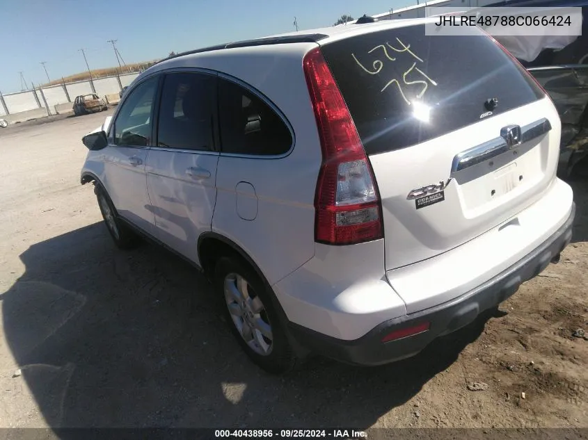 JHLRE48788C066424 2008 Honda Cr-V Ex-L