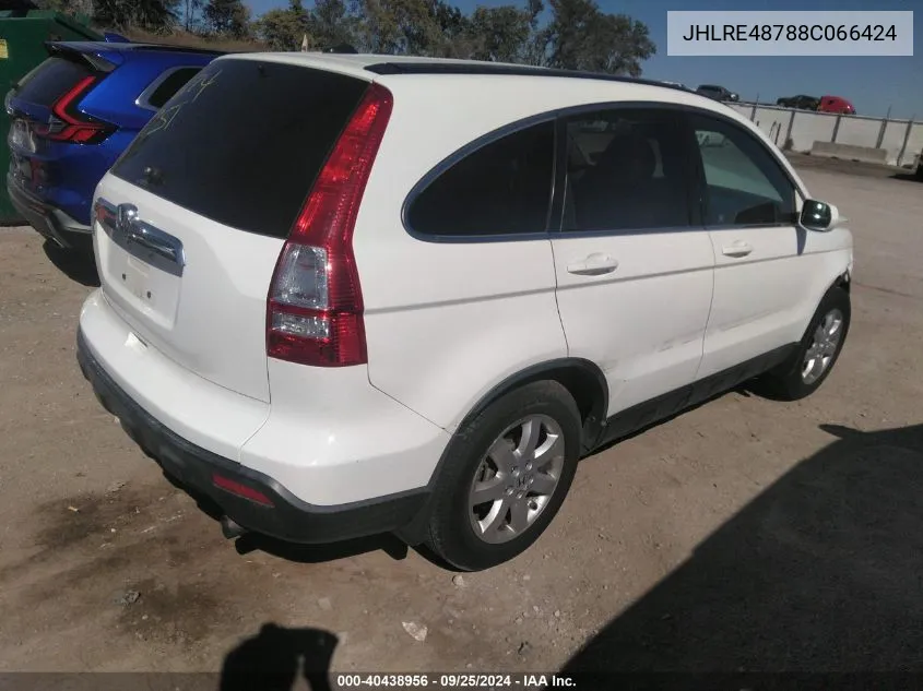 JHLRE48788C066424 2008 Honda Cr-V Ex-L