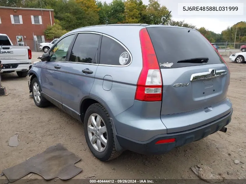 2008 Honda Cr-V Ex VIN: 5J6RE48588L031999 Lot: 40444412