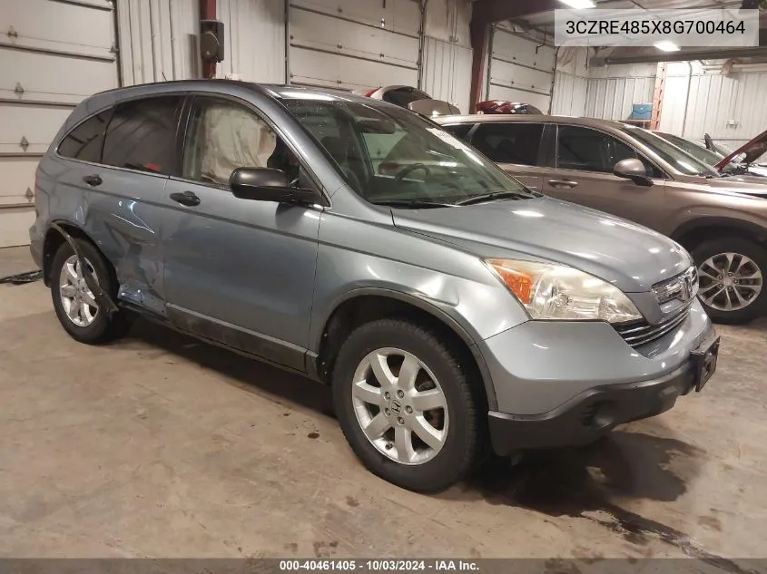 2008 Honda Cr-V Ex VIN: 3CZRE485X8G700464 Lot: 40461405