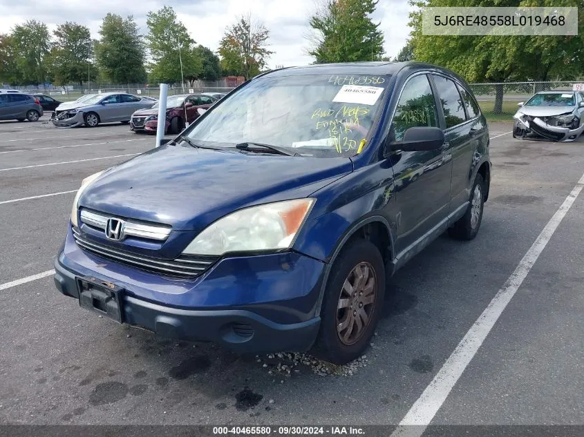 5J6RE48558L019468 2008 Honda Cr-V Ex