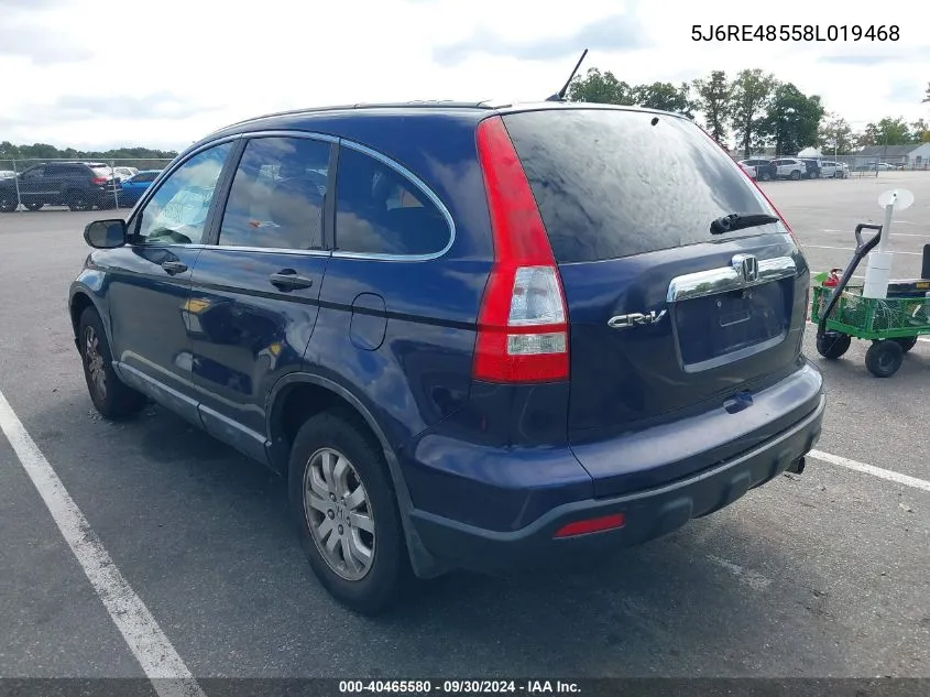 5J6RE48558L019468 2008 Honda Cr-V Ex