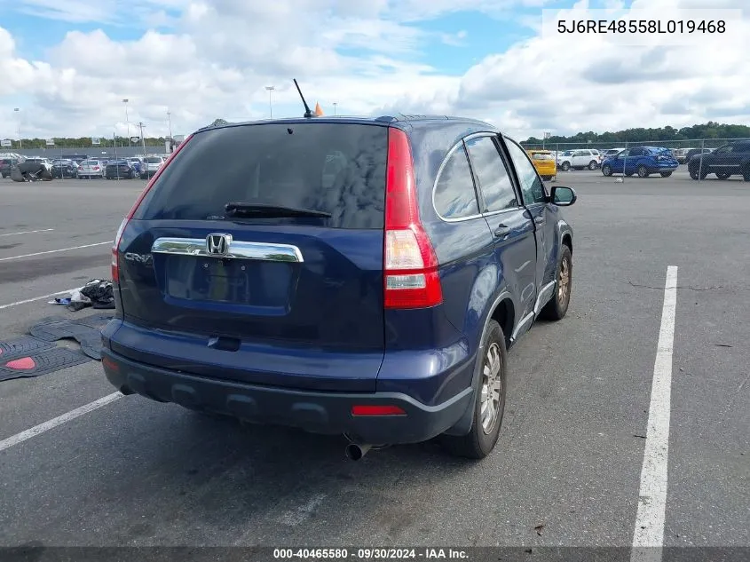 5J6RE48558L019468 2008 Honda Cr-V Ex