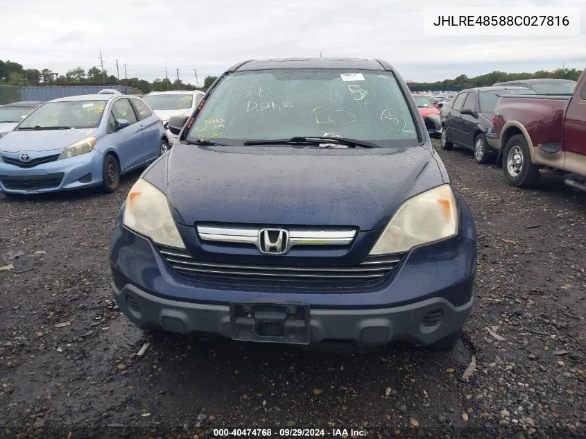 JHLRE48588C027816 2008 Honda Cr-V Ex