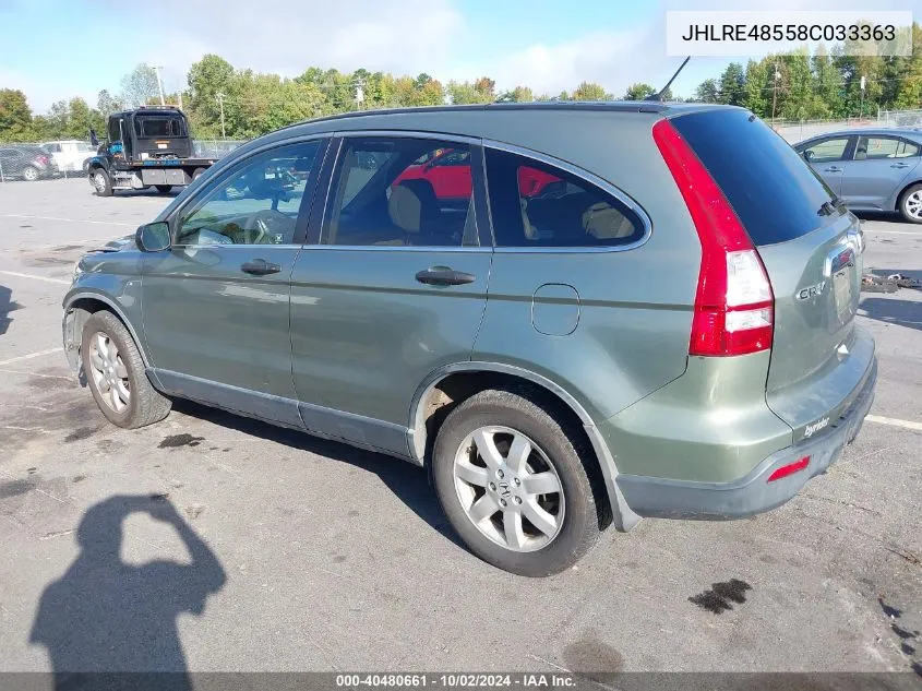 JHLRE48558C033363 2008 Honda Cr-V Ex