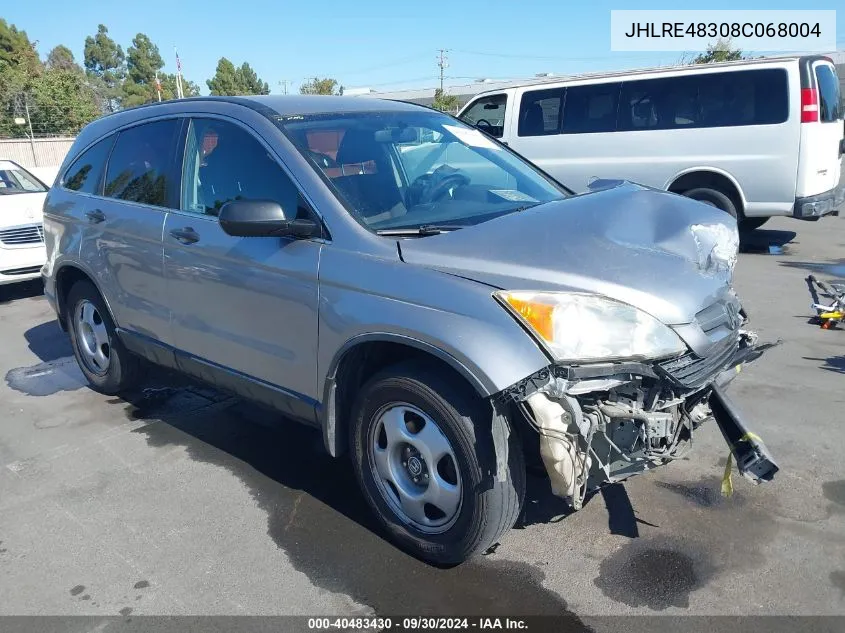 JHLRE48308C068004 2008 Honda Cr-V Lx