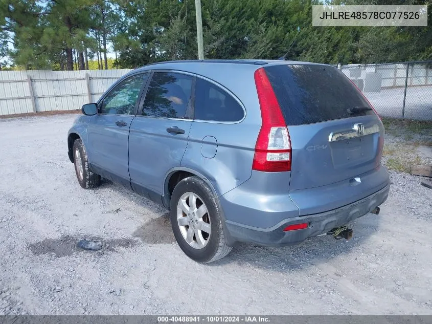 JHLRE48578C077526 2008 Honda Cr-V Ex