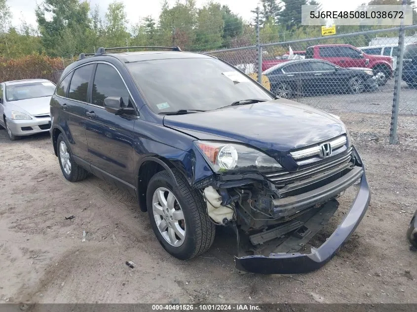 5J6RE48508L038672 2008 Honda Cr-V Ex