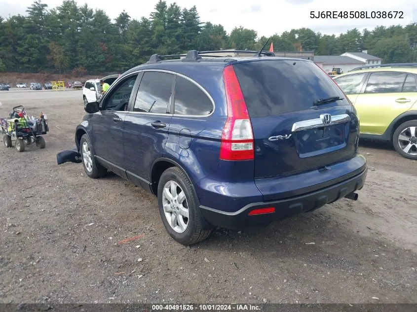 5J6RE48508L038672 2008 Honda Cr-V Ex