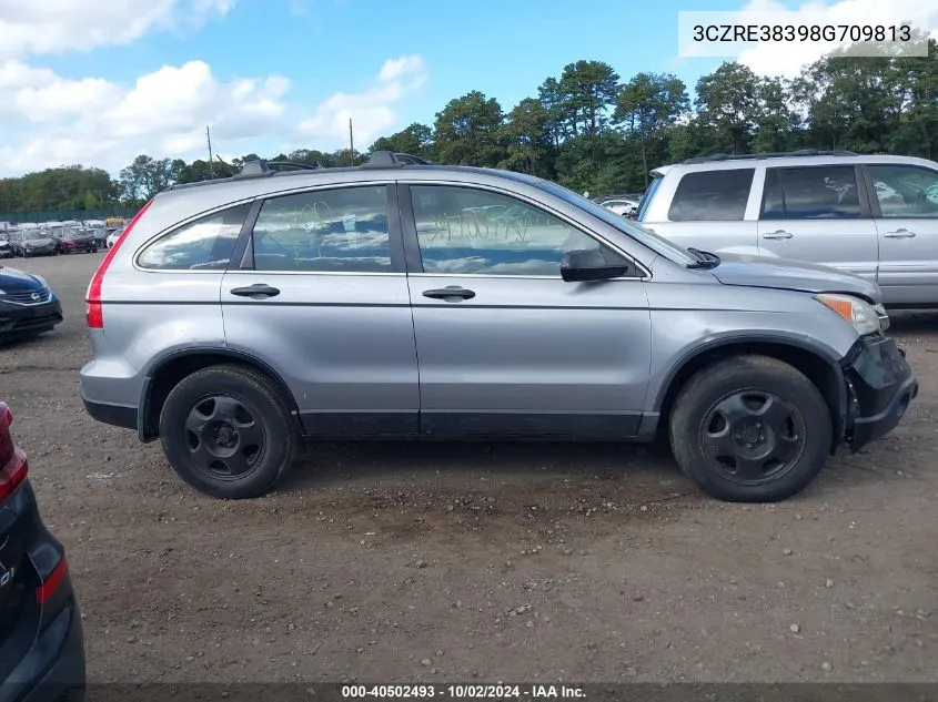 2008 Honda Cr-V Lx VIN: 3CZRE38398G709813 Lot: 40502493