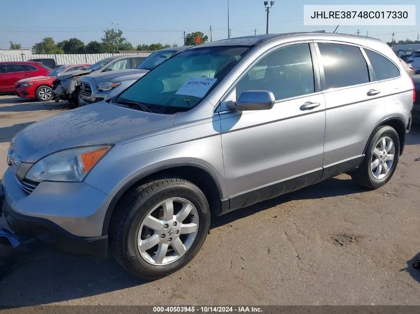 JHLRE38748C017330 2008 Honda Cr-V Ex-L